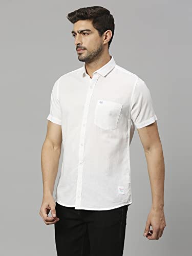 Thomas Scott Mens Half Sleeves Slim Fit Solid Casual Shirt