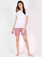 Lyra Pure Cotton Printed Night Shorts For Women