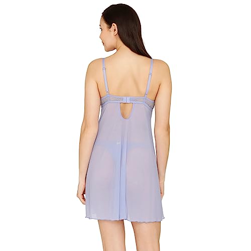 Zivame Womens Lace Above The Knee Fit and Flare Dress (ZI7179- Jacaranda