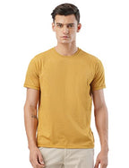 FYLTR Mens Solid Regular Fit T-Shirt (FYLSS23MTS-010_Yolo Yellow L)