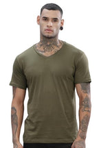 ADRO V-Neck T Shirt for Men, 100% Cotton Vneck Tshirt is Ideal for Casual wear, Workouts and Loungewear, Adding a Stylish Touch.