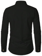 Trillmixa MenS Polyester Shirt With Spread Collar Neck Full Sleeves Two Side Pockets Solid Pattern Relaxed Fit And Standard Len