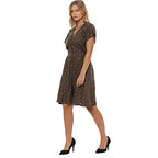 Campus Sutra Cotton Fit And Flare Casual Dress (Ss21Dr_Cswssdr231_L_Coffee_L)