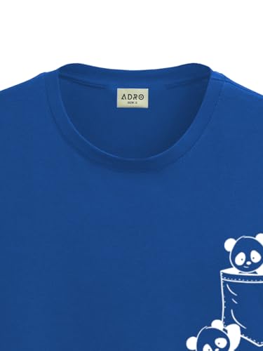 ADRO Tshirt for Men | Printed T Shirt for Men | 100% Cotton T-Shirt |Printed T Shirt | T-Shirts | RN24-POC-RB-S Royal Blue