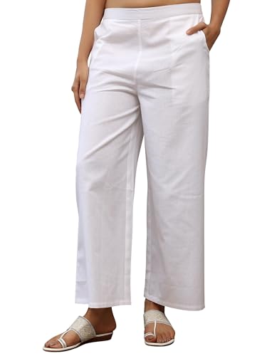 Libas Solid Cotton Palazzo For Women (Pl1547Rm)