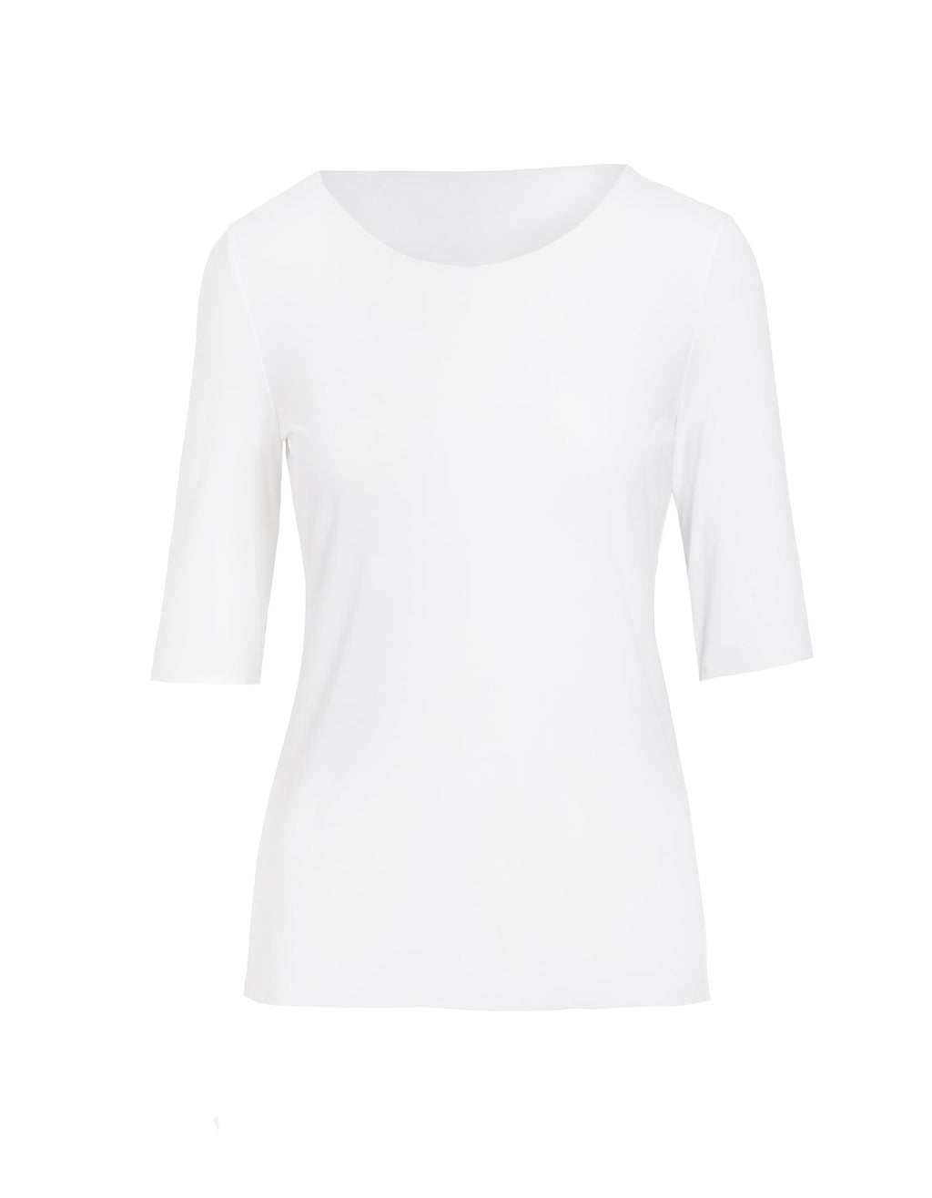 EGI Luxury Cotton Underwear Invisible Seamless Clean-Cut Scoop Neck T-Shirt. Made in Italy.
