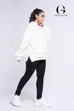 Greciilooks Oversized Cotton Winter Hoodie & T-Shirt For Women