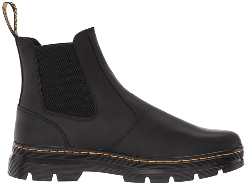 Dr. Martens Unisex Embury Chelsea Boot, Black Wyoming, 8 Women/7 Men