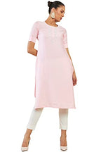 Soch Women Pink Viscose Solid Kurta(8907715945515_Pink_L)