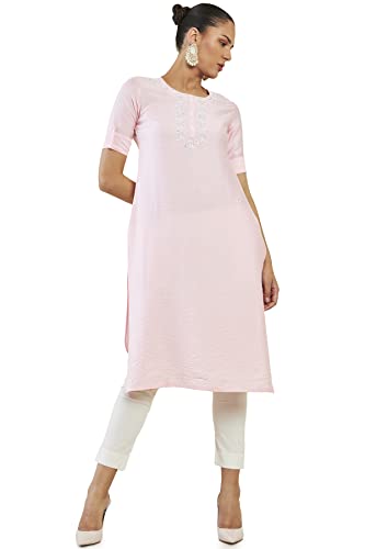 Soch Women Pink Viscose Solid Kurta(8907715945515_Pink_L)