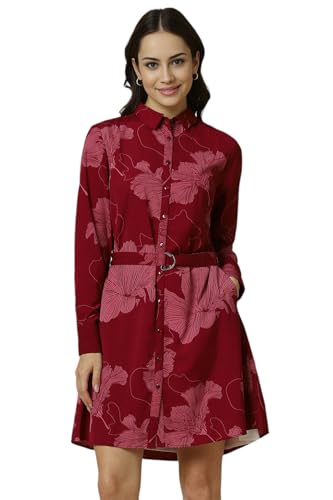 Allen Solly Women Regular Fit Printed Casual Polyester Full Sleeve Jumpsuit