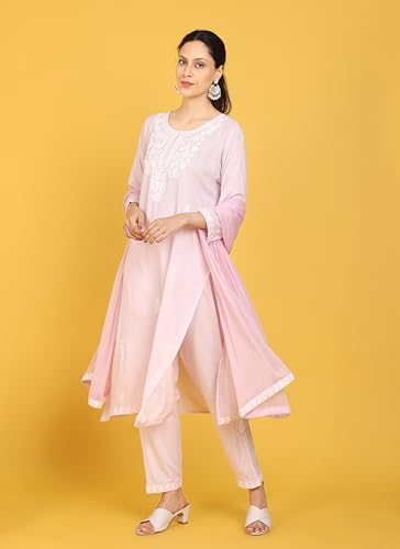 Kaari Rayon Straight 7525 WomenS Kurtas & Kurtis (Kaaass25Wskd-70051_Gulhnar Pink