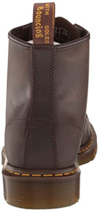 Dr. Martens Unisex 101 Crazy Horse Leather 6 Eye Boot, Dark Brown, 10 US Women
