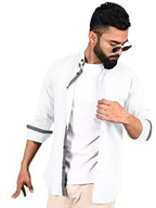 Tee Projekt Shirt for Men Cotton Spread Collar Button Down Long Sleeve Shirt Home, Regular, Home (Pack of 1)