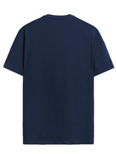 ADRO Mens Royal Bike Design Printed 100% Cotton T-Shirt - Regular Fit, Printed T-Shirts for Men (RN24-RYL-NB_Navy_S)