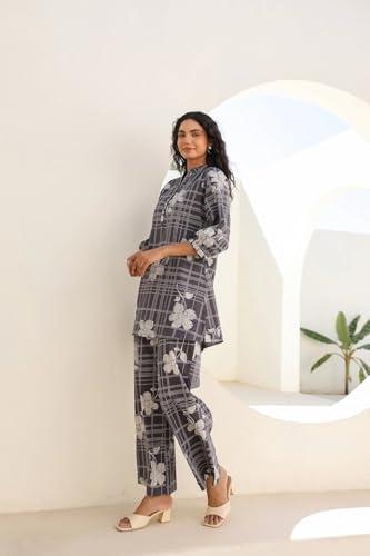 Kalaanj Ethnic Co Ord Set | Casual Wear Pant Top Set | Fancy Co-Ord Set | Full Pair Set | Kurta Sets Kurtis | Kurta Pant Setkals
