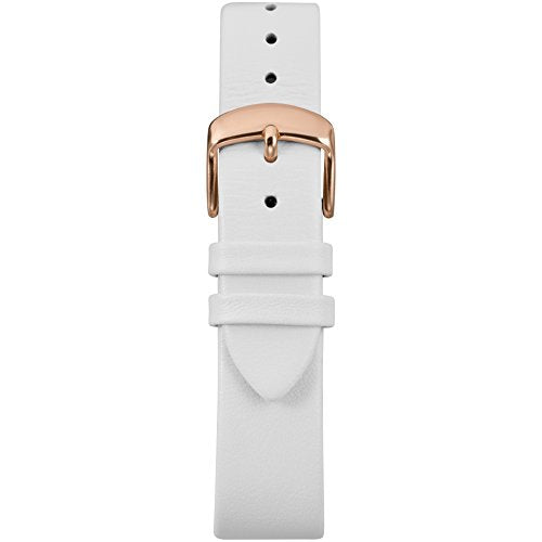 Timex Women's Crystal Opulence 38mm Dress Watch - Rose Gold-Tone Case White DIal with White Genuine Leather Strap