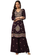 Libas Embroidered Silk Blend Co-Ords Set For Women (49901Xxl)