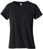 Ladies 44 oz 100% Organic cotton classic Short-Sleeve T-Shirt - BLAcK - S(D0102H7ZQ12)