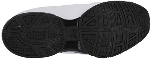 PUMA Men's Pacer 23 Street Viz Runner Wide Sneaker, Black/White, 10.5 Wide US