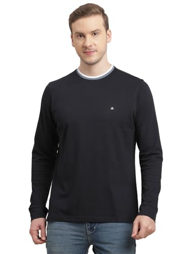 Turtle Men Polycotton Black Solid Slim Fit Crew Neck T-Shirt