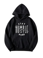 TAGDO Mens Printed Hooded Neck Hoodie (RF-Humble-HDY-2014-Black-XL)