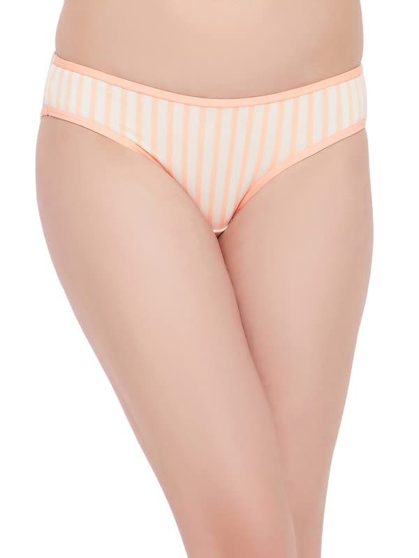 Clovia WomenS Low Waist Striped Bikini Panty (Pn2810J18_White_Xxl)