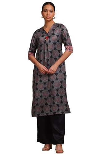 Soch Women Satin Geometric Print Kurta