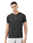 PUMPD Mens Solid Regular Fit T-Shirt (PUMSS23MTS-031_Whacky Black M)