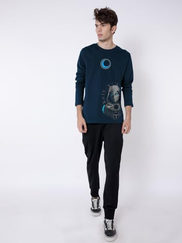 Bewakoof Official Marvel Merchandise MenS Printed Regular Fit Full Sleeve Round Neck Cotton T-Shirt