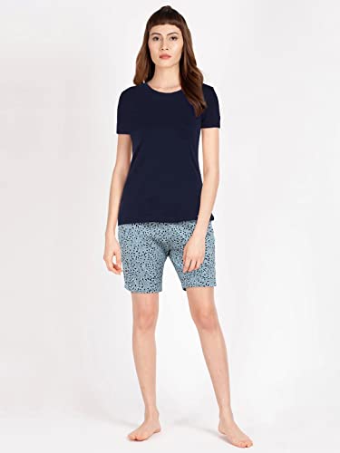 Lyra Pure Cotton Printed Night Shorts For Women