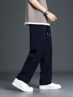 Greciilooks Lycra Track Pants For Men  Stretchable Loose Fit Gym Joggers | Korean Style Workout Pants With Trendy Gym & Streetwe