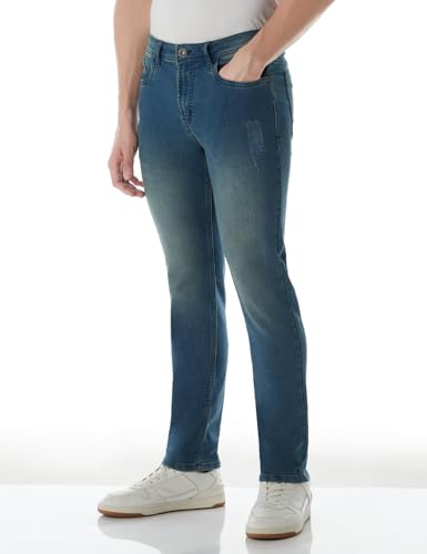 INKD Mens Regular Jeans (INKAW23MJN-020_Indigo-Tropical Lagoon
