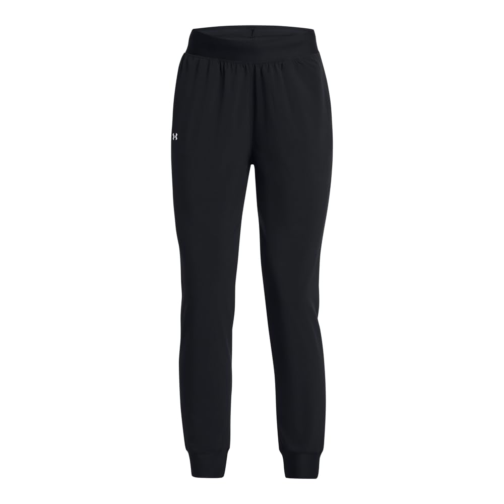 Under Armour Womens Armoursport Woven Pants, (001) Black / / White, Small Tall