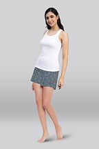 Lyra Pure Cotton Printed Night Shorts For Women