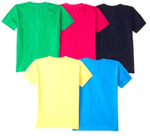 T2F Boys Cotton Printed Regular Fit T-Shirt (Pack 0f 5)