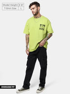 The Souled Store Official Hulk: The Incredible Men Oversized T-Shirts Green