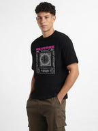 Nobero MenS Solid Oversized Fit T-Shirt (1M-Twrt-C0730_Black