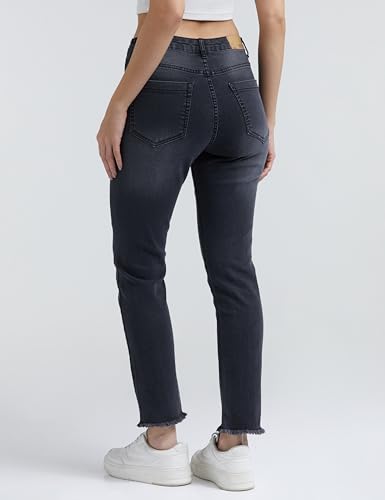 INKD Slim Womens Jeans (INKSS24WJN-405_Graphite