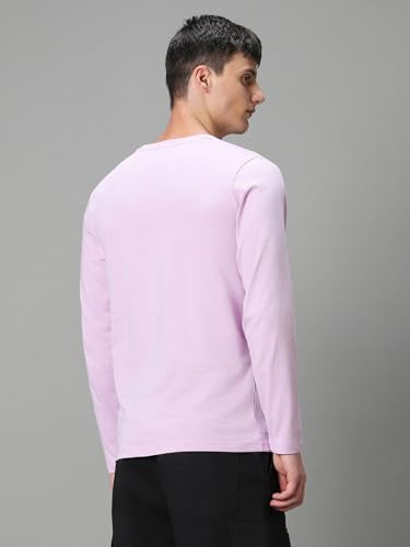 Bewakoof MenS Solid Regular Fit T-Shirt_584356_Purple_M