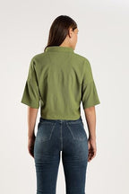 Fyltr WomenS Solid Regular Fit Blouse (Fylss25Wb-1326_Olive Drift