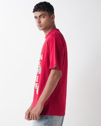 Bewakoof Official Rick and Morty Merchandise Rick & Morty Mens Typography Oversized Fit Half Sleeve Round Neck Cotton T-Shirt_6
