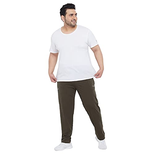 Bigbanana Plus Size MenS Regular Fit Solid Trackpant