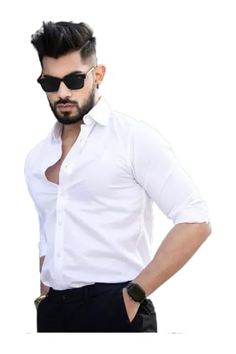Tee Projekt Cotton Spread Collar Long Sleeve Shirt For Men Formal Wear Office Wear