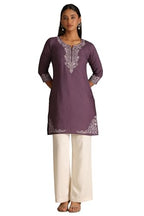 Soch Women Rayon Embroidered Regular Kurta