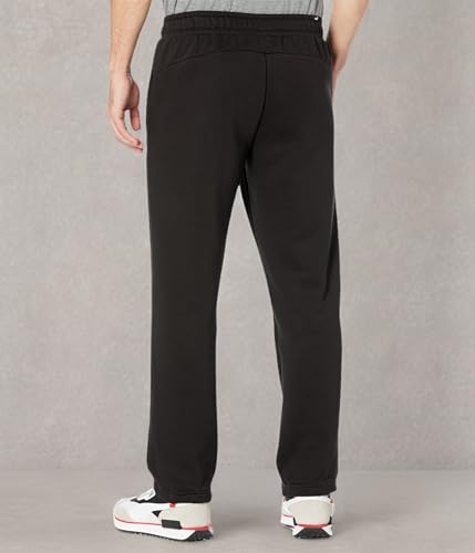 PUMA Men's Essentials Fleece Sweatpants (Available in Big and Tall Sizes), Cotton Black Open Leg AH21, XXL
