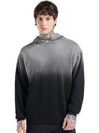 Bewakoof MenS Ombre Oversized Fit Full Sleeve Cotton Blend Hoodies_682748_Black_Xl