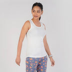 Rupa Colors Playsure Solid 100% Combed Cotton Rib Fabric, Womens Tank Top, Sleeveless Pack of 1
