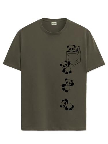 ADRO Regular Fit Tshirt for Men | Printed T Shirt for Men | 100% Cotton T-Shirt |Printed T Shirt | T-Shirts | Rn24-Poc-Ol-M Oliv