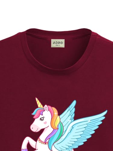 ADRO T Shirts for Boys & Girls || Unicorn Printed Cotton T-Shirt || Ages 3-14 || 100% Cotton Round Neck Tshirt for Boys & Girls|